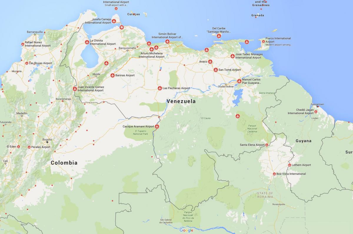 mappa del venezuela aeroporti
