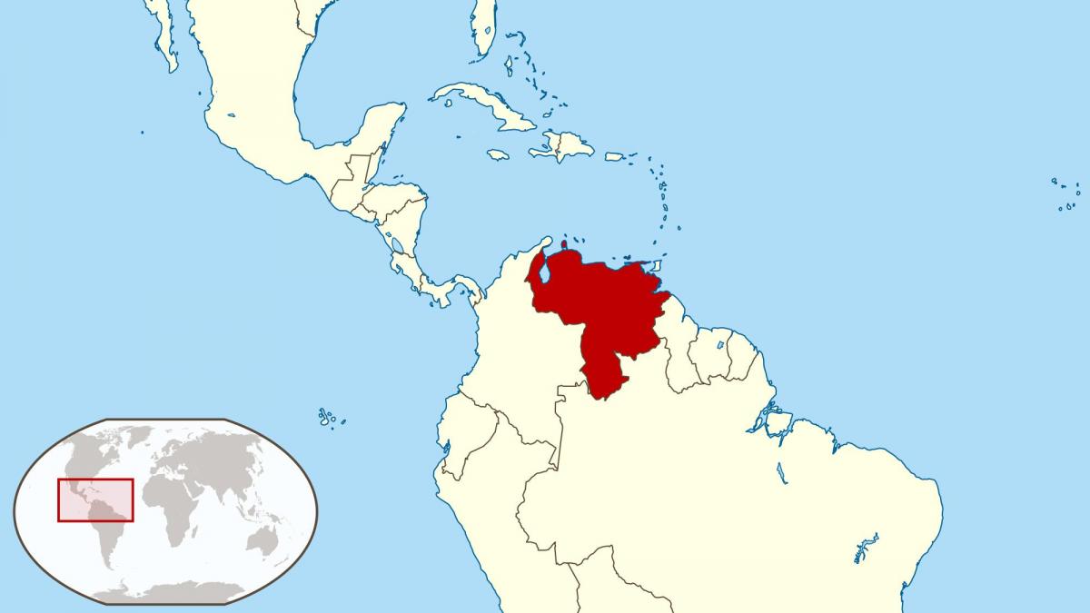 venezuela sulla mappa di sud america