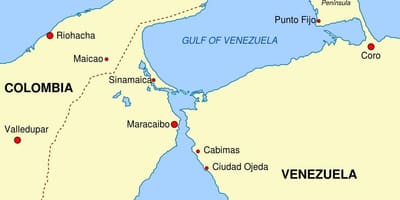 Mappa del golfo del venezuela