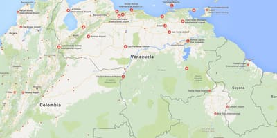 Mappa del venezuela aeroporti