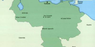 Mappa del venezuela con la città