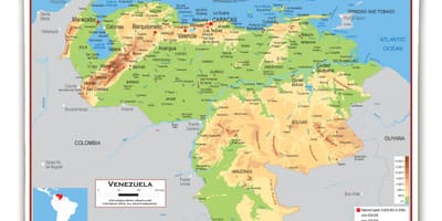 Mappa del venezuela elevazione