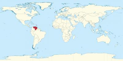 Venezuela nella mappa del mondo