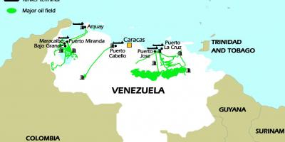 Venezuela riserve di petrolio mappa